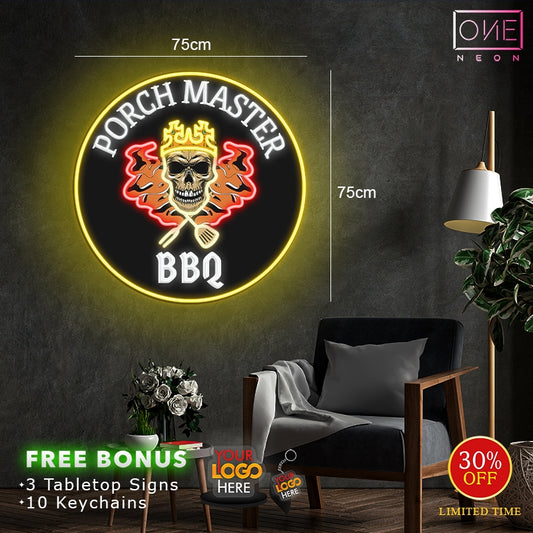PORCH MASTER BBQ | LED Neon Sign