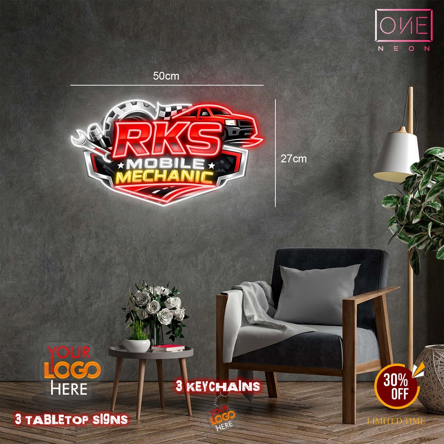 RKS mobile mechanic | LED Neon Sign