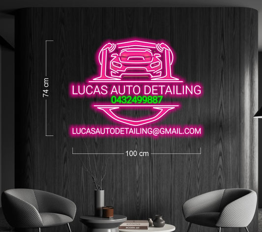 Lucas Auto Detailing| LED Neon Sign