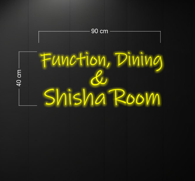 Function, dining and shisha room (rgb colors) | LED Neon Sign