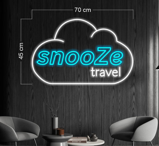 Snooze travel | LED Neon Sign
