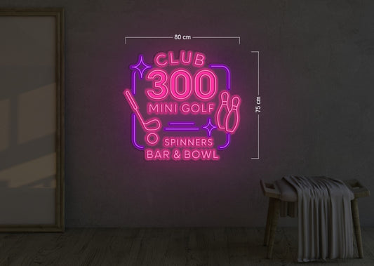 CLUB 300 MINI GOLF | LED Neon Sign (3 signs)