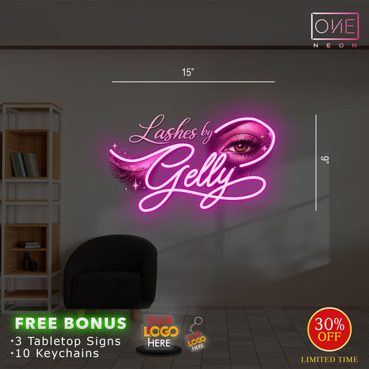 Lashes By Gelly | LED Neon Sign