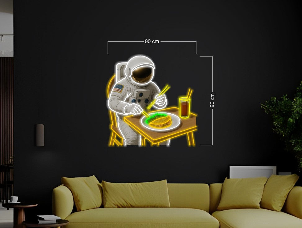 Pho kilo+ Astronaut pancake (3 signs)| LED Neon Sign