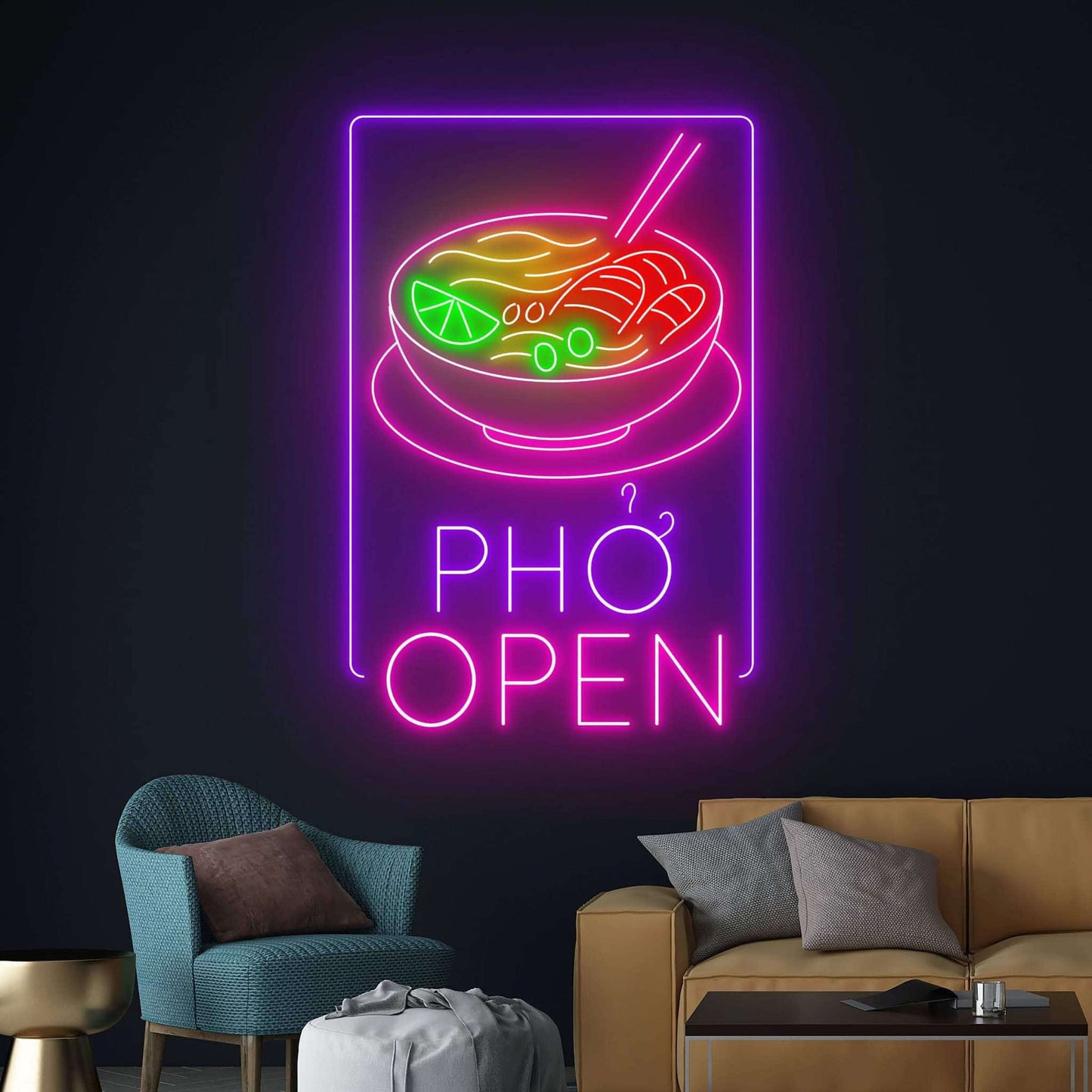 Pho Open | Enseigne au néon LED