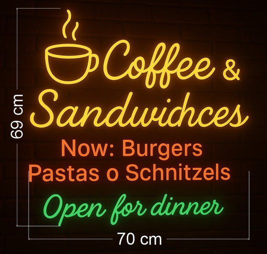 Coffee sandwiches | LED Neon Sign