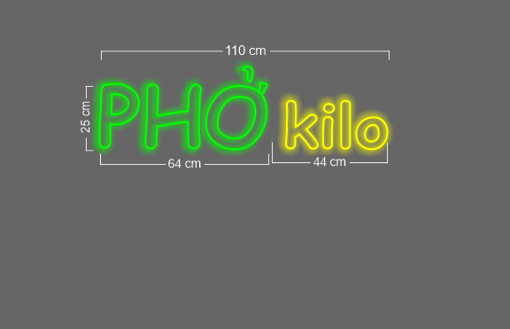 Pho kilo+ Astronaut pancake (3 signs)| LED Neon Sign
