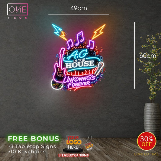 A.G in the house | LED Neon Sign