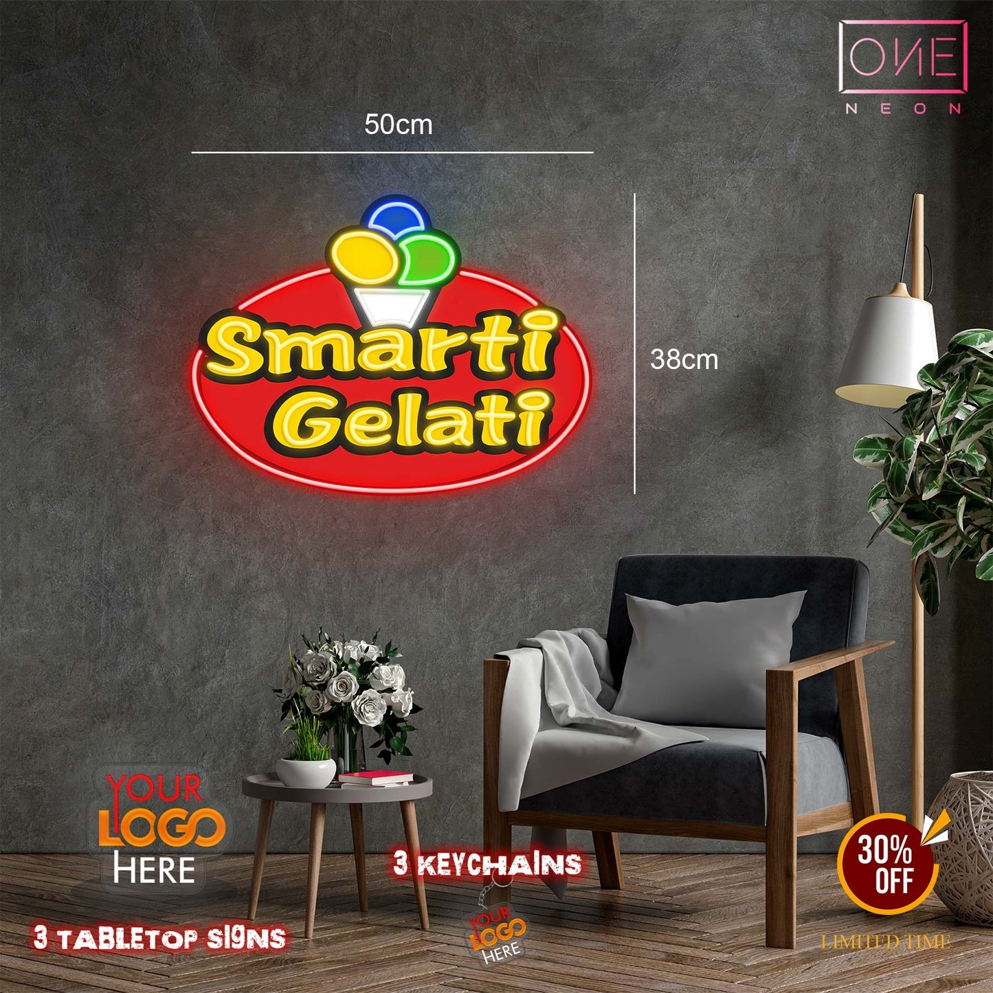 SMARTI GELATI | LED Neon Sign