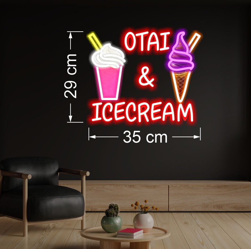 Otai & Icecream (waterproof sign) | LED Neon Sign