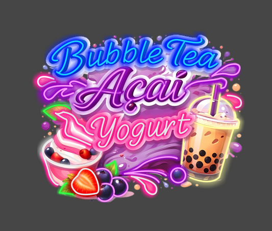 Bubble Tea - Acai - Yogurt | LED Neon Sign