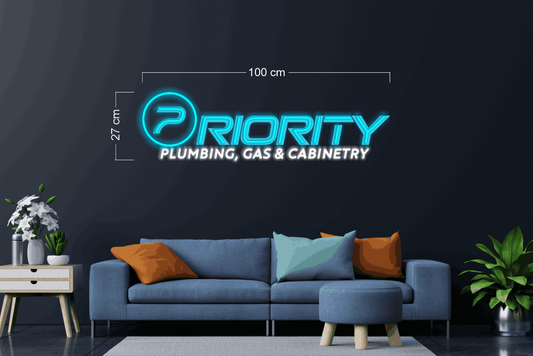 PRIORITY PLUMBING GAS & CABINETRY | LED Neon Sign