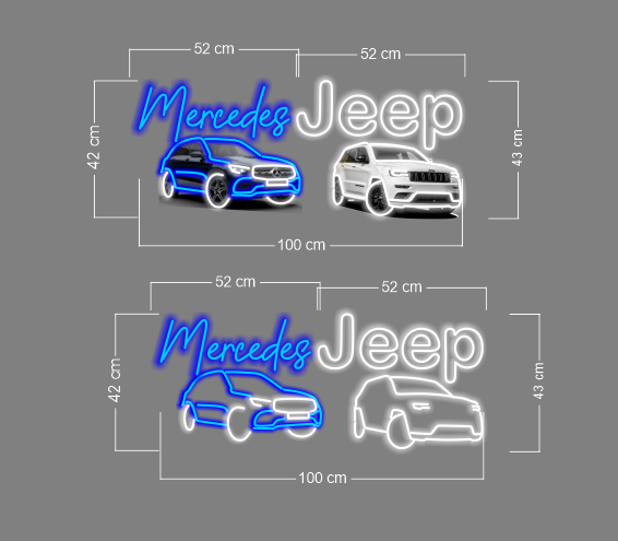 Jeep & Mercedes | LED Neon Sign