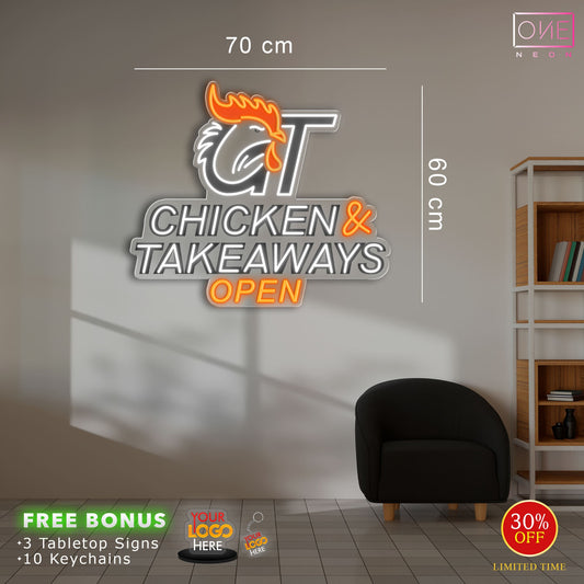 CHICKEN & TAKEAWAYS | LED Neon Sign