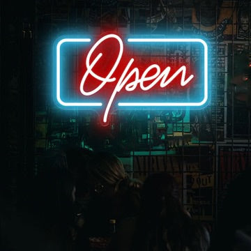 Manoush House + Open ( 2 signs)| LED Neon Sign