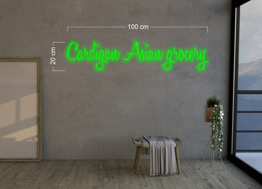 Cardigan Asian grocery | LED Neon Sign