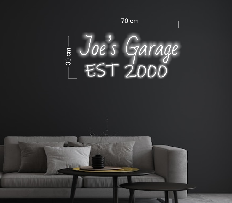 Joe's garage EST 2000 | LED Neon Sign
