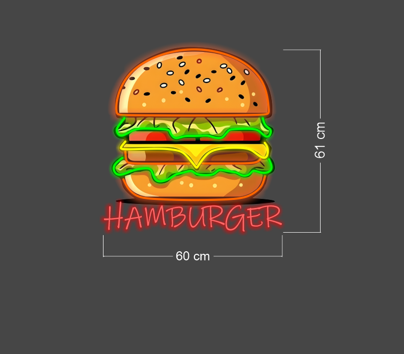 Hamburger + Banh mi+ Fish & chips ( 3 signs) | LED Neon Sign