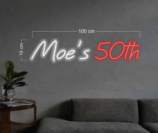 Moe's 50th | LED Neon Sign