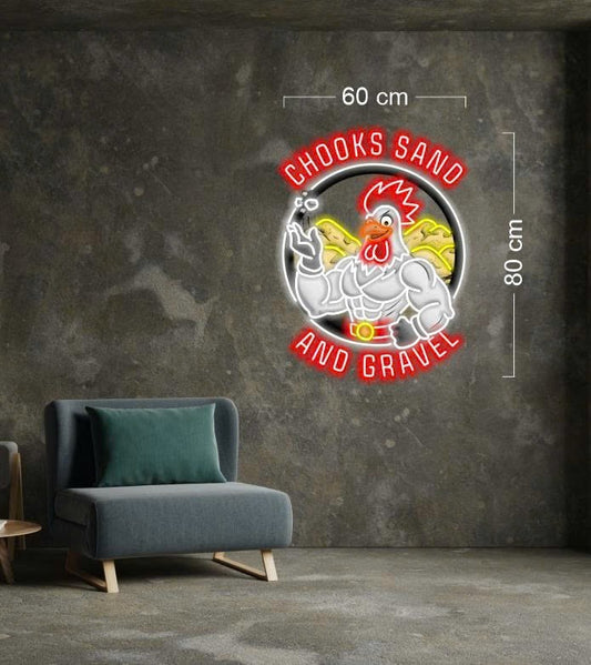 CHOOKS SAND AND GRAVEL | LED Neon Sign