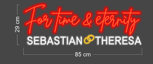 For time & eternity Sebastian & Theresa | LED Neon Sign
