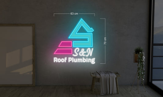 S&N ROOF PLUMBING | LED Neon Sign (2 signs ) (1 outdoors)