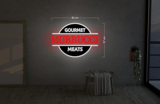 Gourmet Murrucci meats | LED Neon Sign