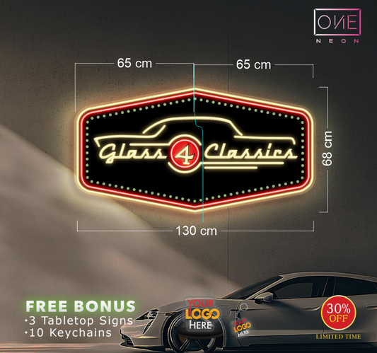 Glass Classics | LED Neon Sign (outdoor use)