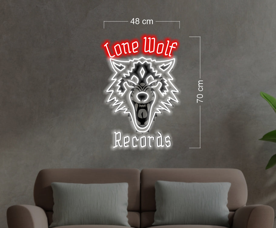 Lone Wolf Record | LED Neon Sign
