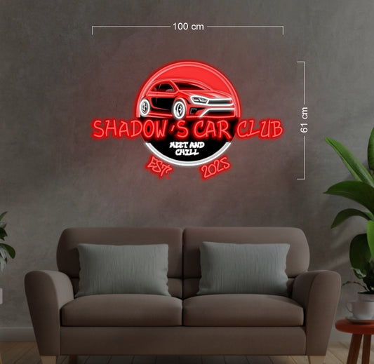 Shadow's Car Club | LED Neon Sign