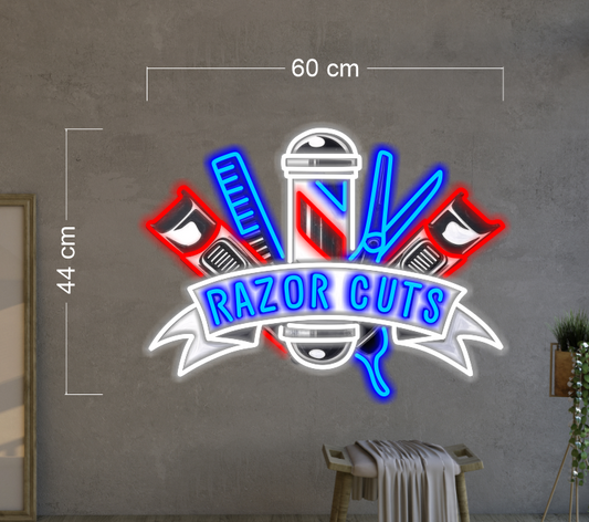 RAZOR CUTS| LED Neon Sign