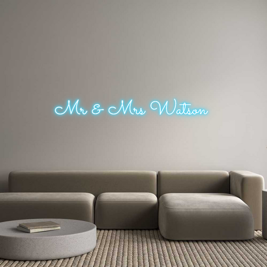Custom Neon: Mr & Mrs Wats...