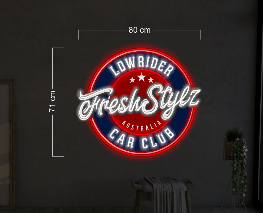 Lowrider Fresh Stylez car club| LED Neon Sign