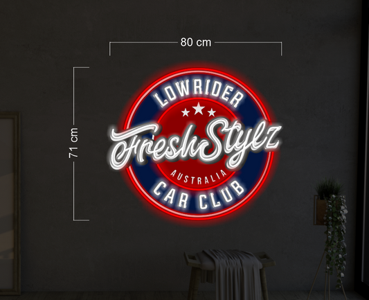 Lowrider Fresh Stylez car club| LED Neon Sign