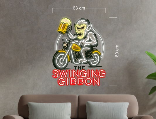 The Swinging gibbon| LED Neon Sign