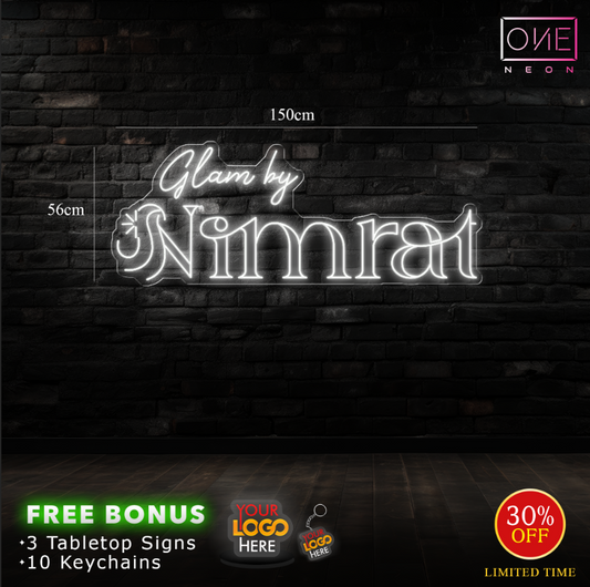 Glam by Nimrat logo | LED Neon Sign