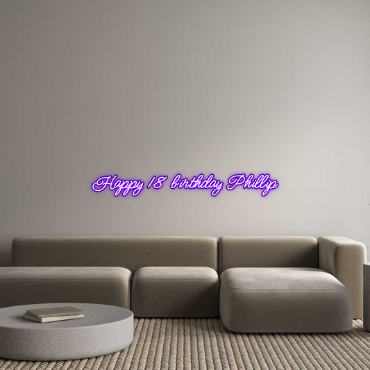 Custom Neon: Happy 18 birt...