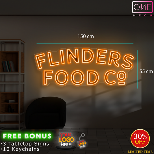 FLINDERS FOOD CO | LED Neon Sign (2 signs)