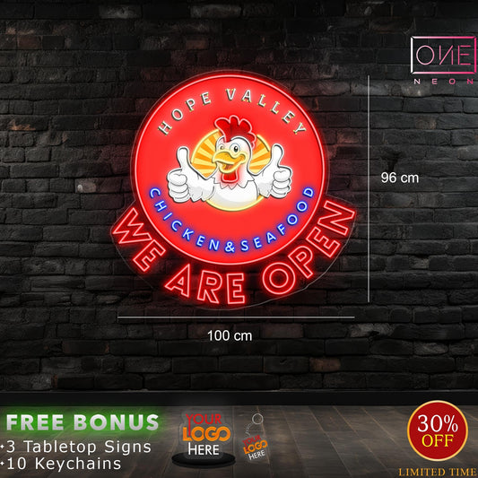 CHICKEN & SEAFOOD| LED Neon Sign