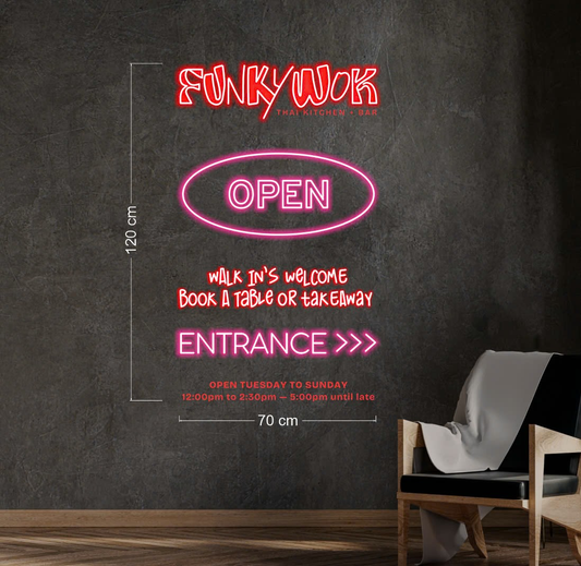 Enseigne au néon LED personnalisée pour entreprise