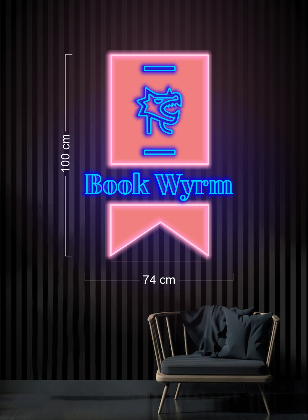 BOOK WYRM | LED Neon Sign