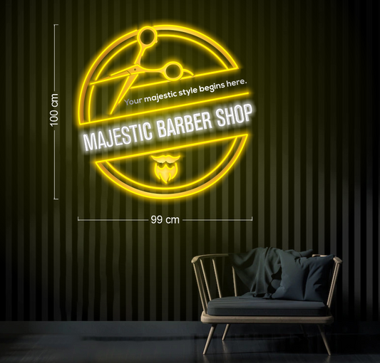 MAJESTIC BARBER SHOP | LED Neon Sign