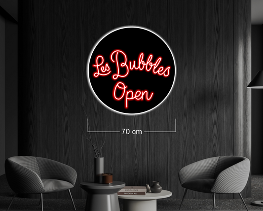 LES BUBBLES OPEN | LED Neon Sign