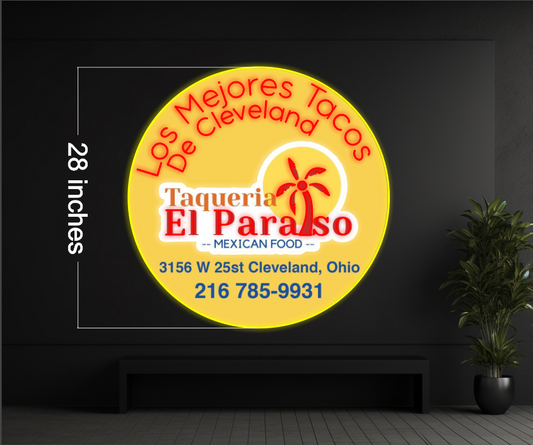 Tacos + Taqueria El Paraso Enseigne Néon