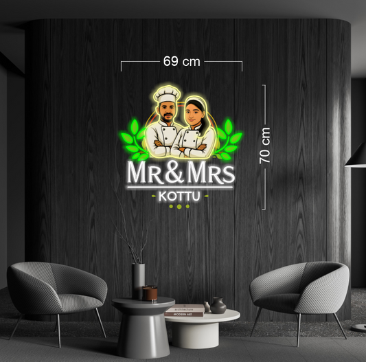 MR & MRS KOTTU | LED Neon Sign