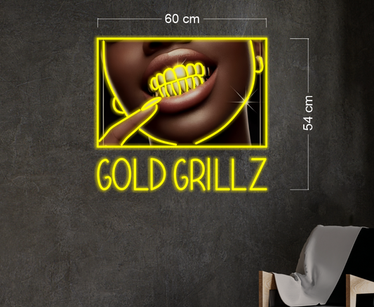 Gold Grillz | LED Neon Sign