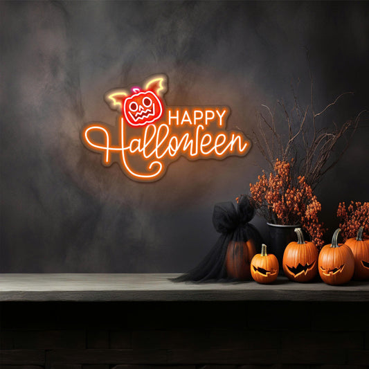 Happy Halloween LED Neon Sign