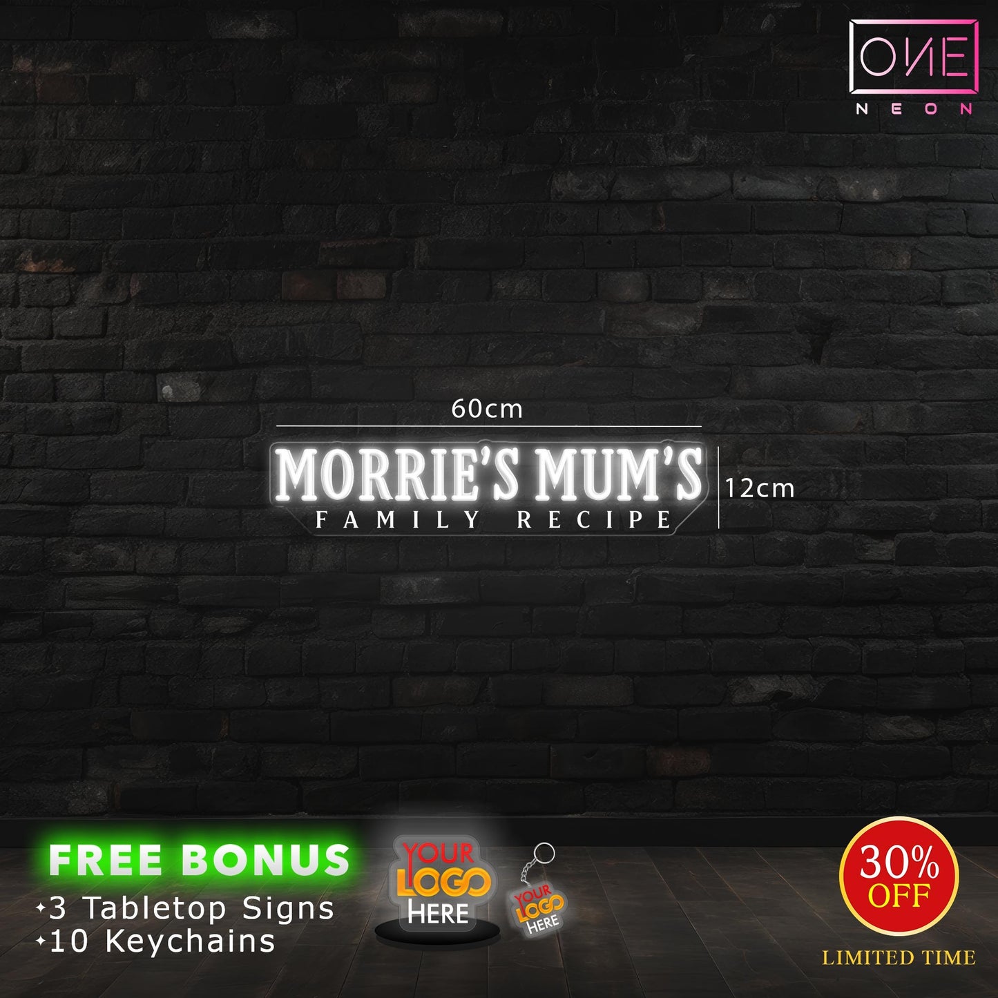 Morrie's Mum's family recipe | LED Neon Sign