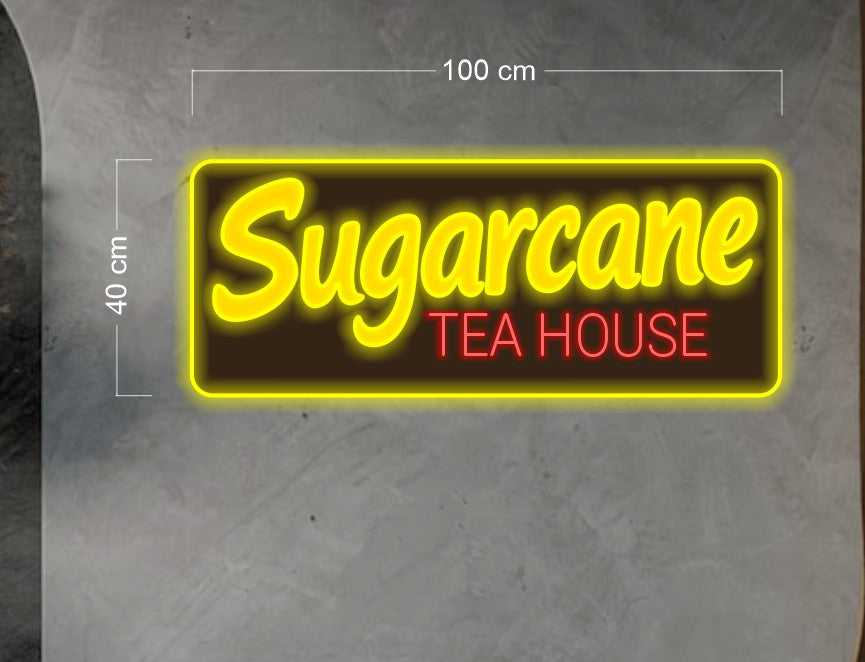Sugarcane Tea House ( 3 signs)+ Menu board ( 1 signs)| LED Neon Sign