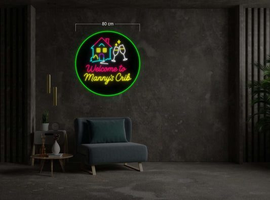 Welcome to Manny's Crib| LED Neon Sign